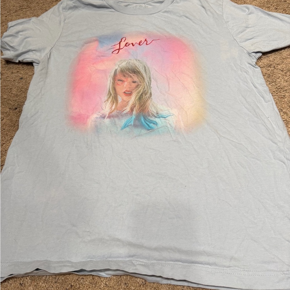 Taylor Swift Pastel Lover Tee - Soft Blue